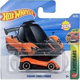 Базовая машинка Hot Wheels Exoticars Pagani Zonda Cinque оранжевая (5785) JJK75-N521