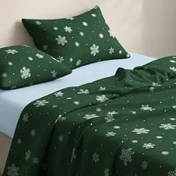 Дитяча постільна білизна фланель Cosas SNOWFLAKES FOREST CS2 110х140см (Flannel_SnowflakesForest_El80-41Skyer_140) - мініатюра 2