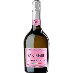 Вино ігристе San Mare Lambrusco dell'Emilia Bianco, біле напівсолодке, 8%, 0,75 л