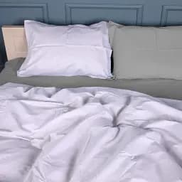 Простирадло MirSon Сатин 22-1380 Grey Gleam 110х160 см (2200010476866) - мініатюра 4