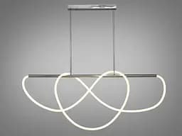 Стельова люстра LED Diasha 9752-L1500CH Шланг, 48W, 2640 лм, хром, для вітальні - мініатюра 2