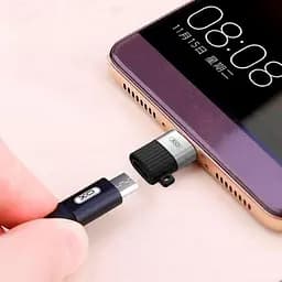 Конектор XO NB149-G USB 2.0 to Micro Чорний - мініатюра 2