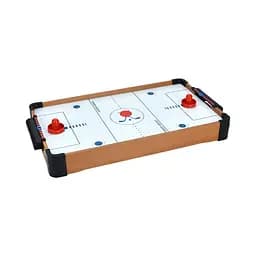 Настольная игра Аэрохоккей 2490 деревянный со шкалой ведения счета, 2 шайбы, на батарейках 66 × 36 × 7.5 см