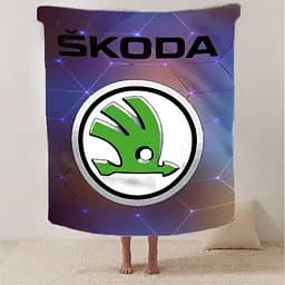 Плед плюшевий на подарунок 3D SKODA 160х200 см - мініатюра 2