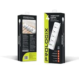 Сетевой фильтр-удлинитель ProLogix Premium PRSC4408W 4 розетки, 4 USB, выключатели 2 м - мініатюра 5