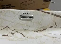 Умивальник накладний Mixxus Premium Quadro-0208 marble 480x315x140 мм з переливом MP6518, Мармур - мініатюра 7
