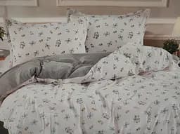 Постельное белье сатин Laura-Grand 24 евро комплект цветочный принт