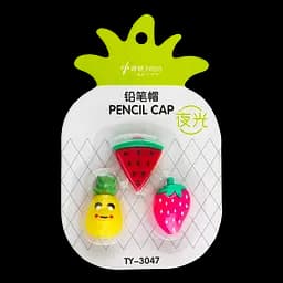 Набор колпачков канцелярских Фрукты, 3 шт (853501)