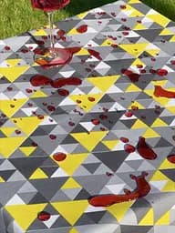 Водовідштовхувальна Скатертина з 3D принтом Графіка 150х110 см Сірий - мініатюра 10