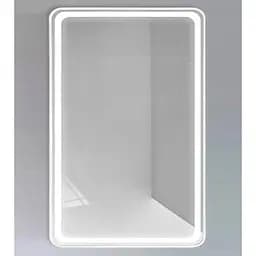 Дзеркало Dusel Led DE-M0065D Silver 65x80 см сенсорне включення + підігрів+ годинник/темп, Сірий