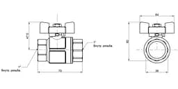 Кран кульовий Icma 1" прямий №349 (87349AF11) - мініатюра 3