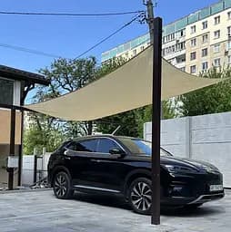 Тент навіс затінюючий прямокутний 2х3м сітка (Молочний) - мініатюра 5