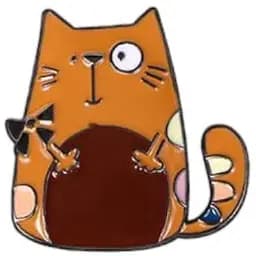 Брошь Котик брошь-булавка коричневый (84946983)