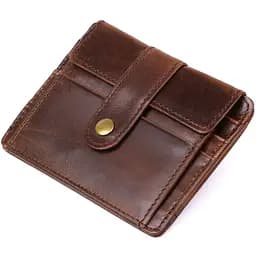 Кожаный мужской кошелек Vintage 20485 коричневый