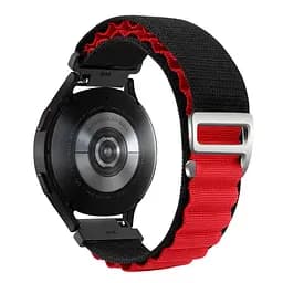 Ремінець для Xiaomi Amazfit Bip Bip Lite Bip U Bip 1S Bip 3 - чорно-червоний Watchbands NormalCloth Wave ширина кріплення 20мм нейлоновий (W25-6WB30409530) - мініатюра 2