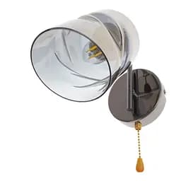 Бра Brille LK-723W/1 E27 BK+CH зі скляним плафоном