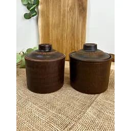 Набор банок для специй 0.7 литра керамический (глиняный) Гладкий