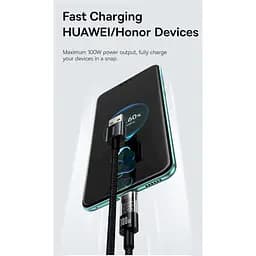 Кабель Baseus Gem Fast-Charging Cable USB to Type-C 100W 2m P10373002111-01 Black - мініатюра 9