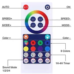 Настільна LED лампа RGB 5V Panel 2 Single side Bluetooth dual pack USB with app Black - мініатюра 5