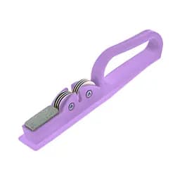 Точилка для кухонних ножів ручна механічна пластикова з точильним каменем, Kitchen Master Бузковий 84891