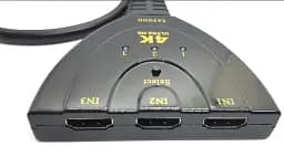 Перемикач комутатор HDMI 4K з 3 х в 1 порт спліттер switch (566194583) Чорний - мініатюра 5