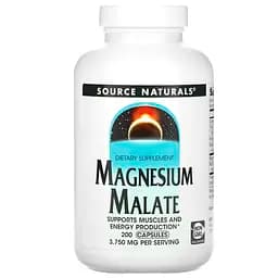 Магний малат Source Naturals, Magnesium Malate 625 мг 200 капсул