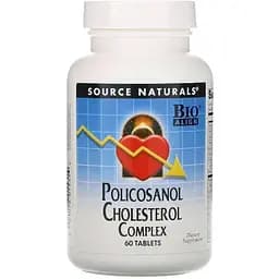 Натуральна добавка Source Naturals Policosonol Cholesterol Complex, 60 таблеток для зниження рівня холестерину