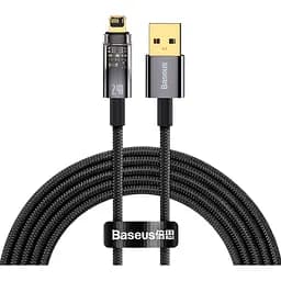 Кабель Baseus Explorer Auto Power-Off Fast USB to Lightning 2.4 A 2 m Black (CATS000501) [86021]