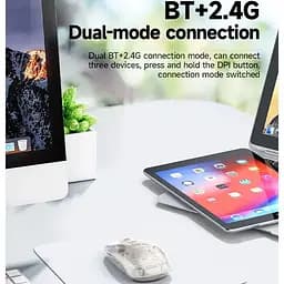 Бездротова миша Hoco GM29 Mysterious Dual-Mode Silent Wireless Mouse White - мініатюра 3