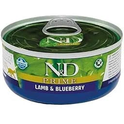 Вологий корм для котів Farmina N&D Grain Free Prime Lamb&Blueberry Adult ягня та чорниця 70 г - мініатюра 2