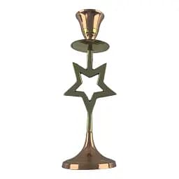 Свічник Зірка латунь з міддю 17х5.7х3.5 см