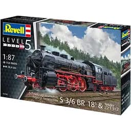 Сборная модель Revell Экспресс локомотив S3/6 BR18 с тендером масштаб 1:87, 154 детали (RVL-02168)