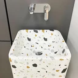 Умивальник VBI Lukka terazzo glossy напольний VBI-019009, Білий - мініатюра 3