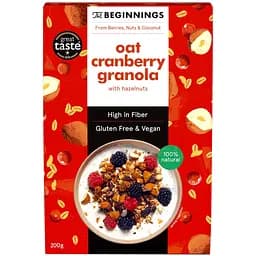 Овсяная гранола с клюквой Beginnings 200 г