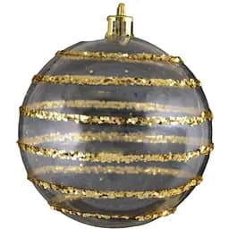 Шар Yes! Fun полосатый с глитером 8 см прозрачный (972880)