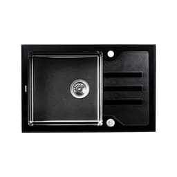 Кухонна мийка Platinum Handmade PVD Black Glass 780x510x200, Чорний