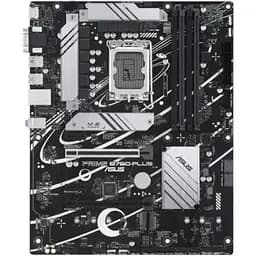 Материнская плата Asus Prime LGA1700, B760-PLUS, B760, 4xDDR5, Int.Video (CPU), 4xSATA3, 3xM.2, 1xPCI-E 16x 5.0, 1xPCI-E 16x 4.0, 2xPCI-E 1x 3.0, 1xM.2 (Key E), Realtek 7.1, Realtek 2.5Gb, 6xUSB3. 2/4xUSB2.0, VGA/HDMI/DP, ATX