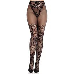 Колготки Leg Avenue Dahlia Lace Tights With Net Thigh Detail One Size