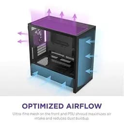 Корпус для ПК NZXT H3 Flow All Black (CC-H31FB-01) - мініатюра 6