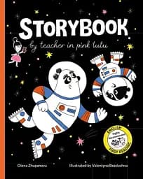 Storybook by teacher in pink tutu