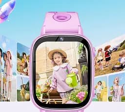 Дитячий розумний годинник Lemfo M03 з GPS трекером, 4G сім картою, фонариком, відеодзвінками, 16GB памʼяті та іграми До 5 днів роботи Фіолетовий - мініатюра 10