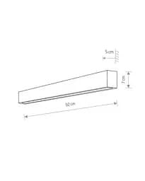 Настінний світильник Nowodvorski 7567 Straight Wall Led M - мініатюра 2