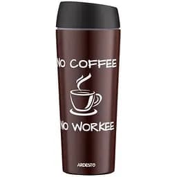 Термокружка Ardesto Coffee Time 450 мл нержавеющая сталь коричневая