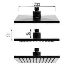 Душова система Yoka Tiki-Blk black BP.TIKI-BLK, Чорний матовий - мініатюра 5