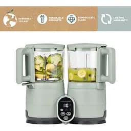 Блендер-пароварка Babymoov Nutribaby Glass селадон зелений (A001138) - мініатюра 3