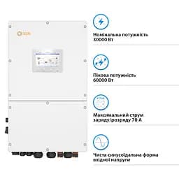 Solis Гібридний інвертор трифазний S6 30кВт, 3xMPPT, DC, для HV Batteries - мініатюра 2
