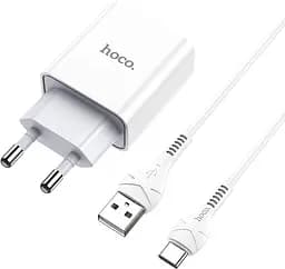 Зарядний пристрій HOCO C81A Asombroso single port charger set Type-C white - мініатюра 2