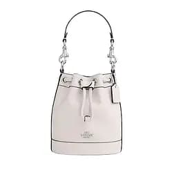 Женская кожаная сумка Bucket Bag (Белая)