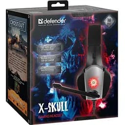 Ігрова гарнітура Defender X-Skull кабель 2.1 м чорно-сіра (64585) - мініатюра 3