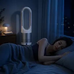 Мобільний безлопатевий вентилятор Germatic LED 1200W / Кондиціонер підлоговий 2в1 з обігрівом та охолодженням AM-018JR сенсор, пульт ДК, автоповорот 80° - мініатюра 4